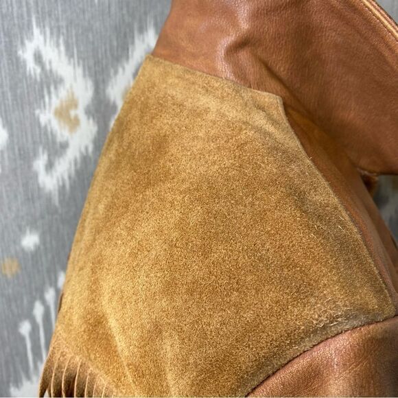 Polo Ralph Lauren 2014 Southwest Fringed Cognac Leather Jacket - Picture 6 of 16